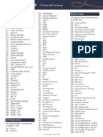 Channel Lineup: (All Digital Cable Channels Require A Set-Top Box)