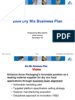 2004 Dry Mix Business Plan: Prepared by Mike Dennis Final Version December 04