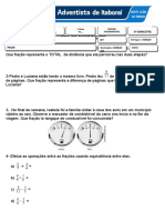 Lista 6º Ano - 3º Sem AGO