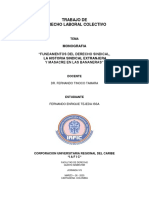 Monografia - Derecho Laboral Colectivo - Fernando Tejeda Issa