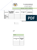 SCORE SHEET For SHORTFILM