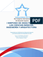 Universidad 2012 Memorias. I Simposio de Didáctica de Las Ciencias PDF