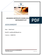 Advanced NEGOTIABLE INSTRUMENTS ACT Manik