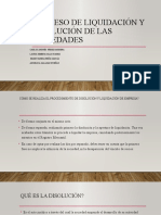 Proceso de Liquidación y Disolución de Las Sociedades