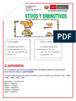 Conceptos de Aumentativo y Diminutivo Fichas 3ero