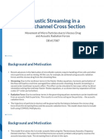 Acoustic Streaming in A Microchannel Cross Section