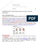 Mis Apuntes y Resúmenes - MICROBIOLOGIA - Bacteriologia, Medios de Cultivo y Pruebas Bioquimicas