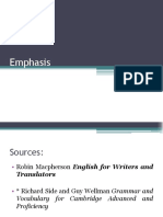 Emphasis - Presentation