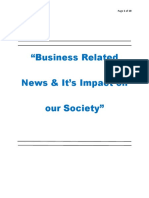 Business Related News & It's Impact On Our Society