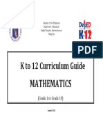 K To 12 Curriculum Guide: Mathematics