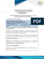 Guía de Actividades y Rúbrica de Evaluación - Unidad 1 - Tarea 2 - Vectores, Matrices y Determinantes