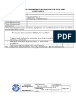 5 Rating Sheet For Demonstration or Observation With Oral Questioning