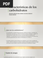 Características de Los Carbohidratos