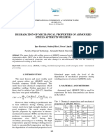 Degradation of Mechanical Properties of Armoured Steels After Its Welding