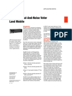 SNV-12 Signal-And-Noise Voter Land Mobile: Applicationnotes