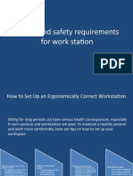 Health and Safety Requirements For Work Station