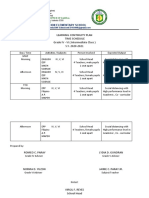 Learning Continuity Plan Time Schedule Grade IV - VI (Intermediate Class) S.Y. 2020-2021