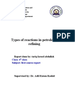 Types of Reactions in Petroleum Refining