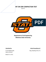 Lab Report On CBR Compaction Test: Department of Civil Engineering Oklahoma State University