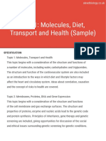 Unit 1 Molecules, Diet, Transport and Health