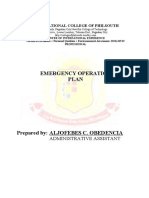 Emergency Operation Plan: International College of Philsouth