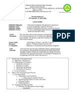 Nursing Research Course Outline PDF