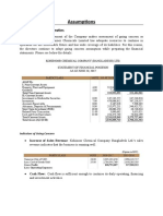 Kohinoor Chemical Assumptions, Constrains