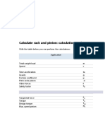 Rack and Pinion Calculation