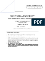 Multimedia University: 22 AUGUST 2020