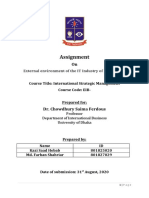 Assignment: External Environment of The IT Industry of Bangladesh