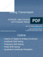 Analog Transmission: 01204325: Data Communication and Computer Networks