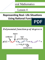 General Mathematics Lesson 4: Representing Real-Life Situations Using Rational Functions