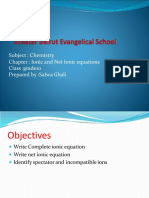 Grade 10 Chemistry Chapter Ionic and Net Ionic Equations