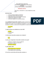 Cuestionario - Teoría de Desarrollo Económico y Sustentabilidad