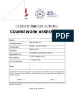 Coursework Assessment: Leeds Business School