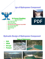 Hydraulic Design of Hydropower Component: by Praveen Chaudhary