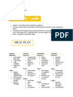 Unit Task 7 (Lab) : Meal Plan