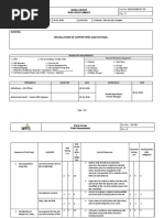 Installation of Copper Pipes and Fittings.: Barq Group Risk Assessment