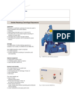 Solids-Retaining Centrifugal Separators: Application