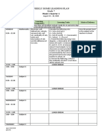 Weekly Home Learning Plan Grade 7: Week 1 Quarter 1