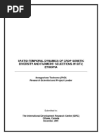 Spatio-Temporal Dynamics of Crop Genetic Diversity and Farmers' Selections in Situ, Ethiopia