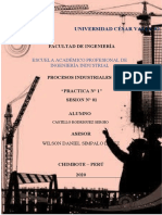 Práctica Nro 1 - Procesos Industriales I - 31 - 08 - 2020