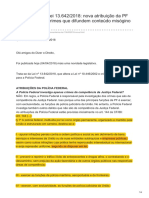 Comentários À Lei 13642-2018 Nova Atribuição Da PF para Investigar Crimes Que Difundem Conteúdo Misógi