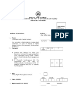 RBI - Application Form