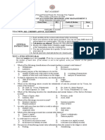 Fundamentals of Accounting Business and Management 2: Last Name Given Name M.I. Grade & Section Score Date