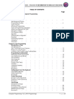 Topics: Computer Programming 1 & 2 (JAVA Programming) - II