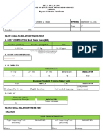 Physical Fitness Test Form