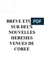 Deux Nouvelles Heresies Venues de Coree