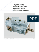 Hybrid Pump Variable & Fixed Flow Double & Triple T6H Piston & Vane Pump