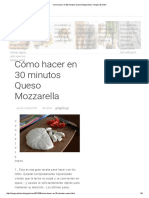 Cómo Hacer en 30 Minutos Queso Mozzarella - Vinagre & Limón